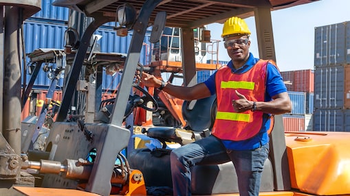 man on the truck