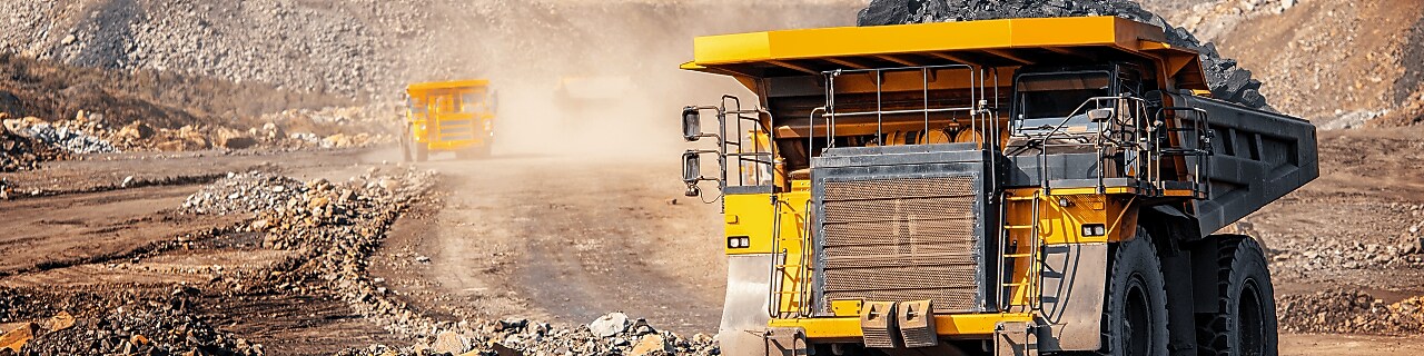 Truck at mining site