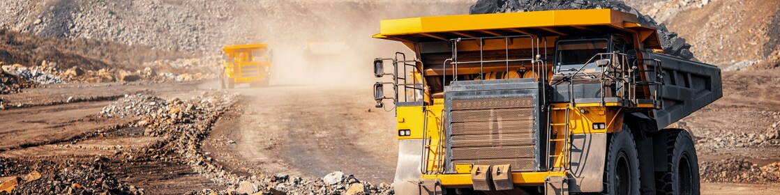 Truck at mining site