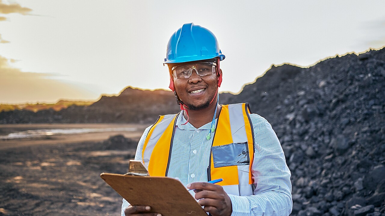 man at the mining site