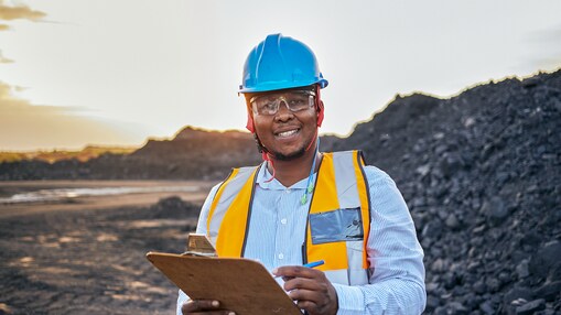 man at the mining site
