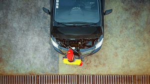 Man Checking car