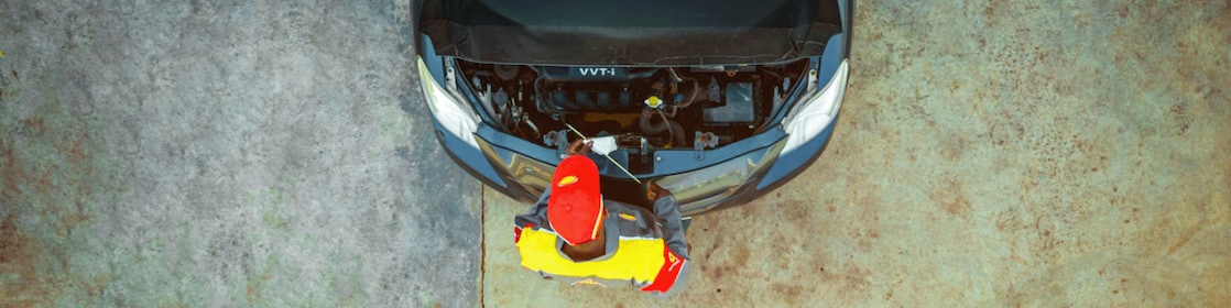 Man Checking car