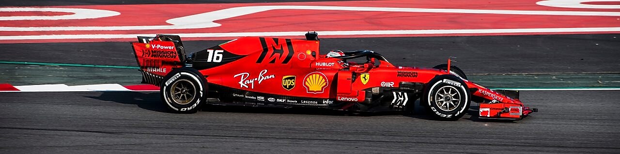 Ferrari car on racetrack