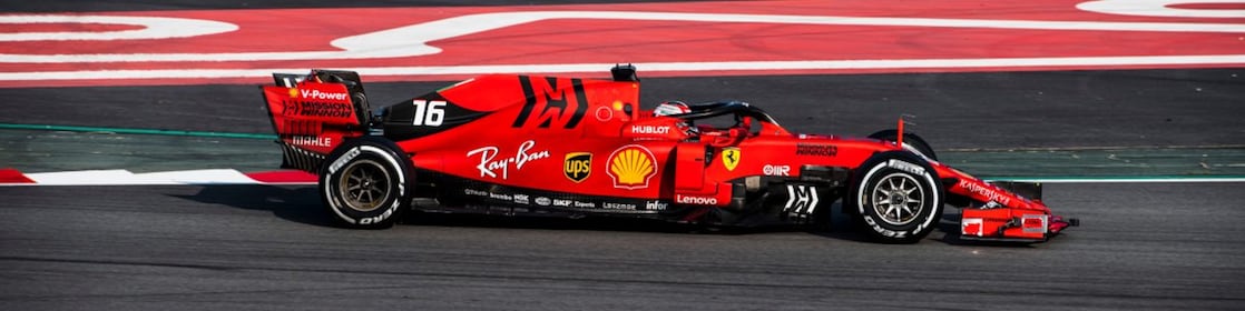 Ferrari car on racetrack