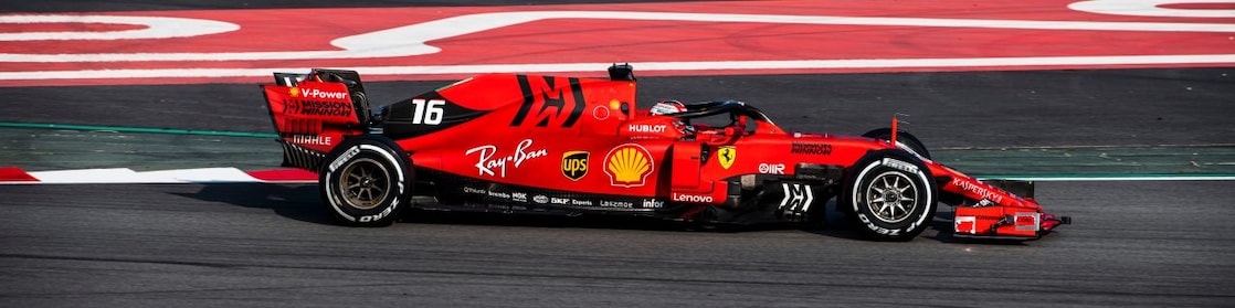 Ferrari car on racetrack