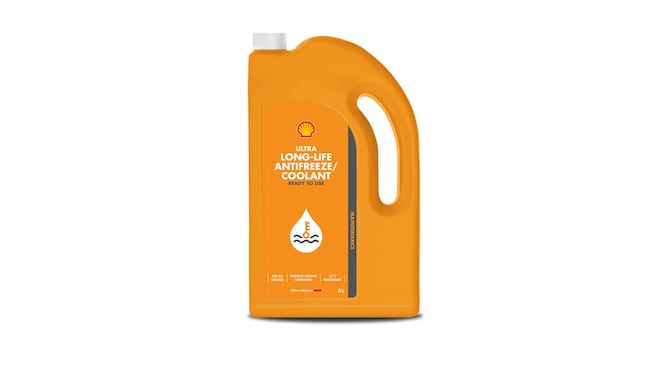Le bidon de liquide de refroidissement Shell