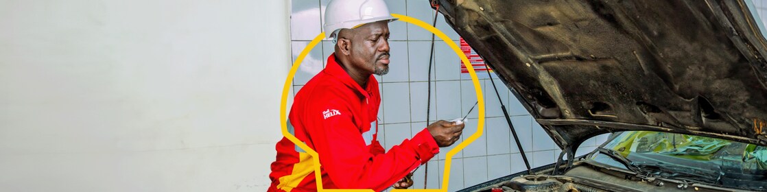 Shell Employee Checking car